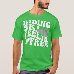Camiseta Snowmobile Ski Sentir-se livre neve com motor