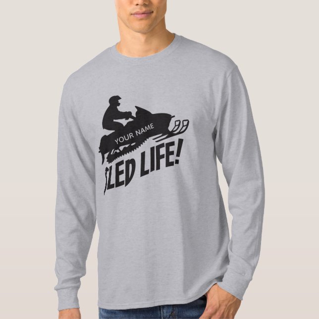 Camiseta Snowmobile Sled Life Rider (Frente)