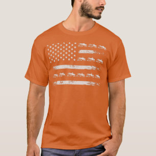 Camiseta Snowmobile Sleding Inverno neve Neve EUA Bandeira