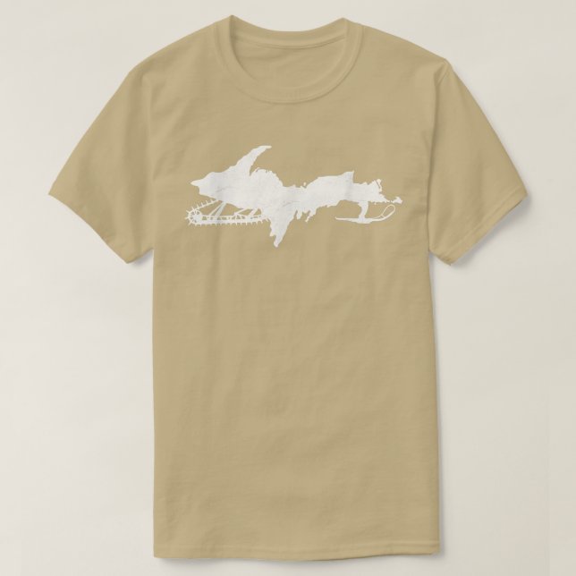 Camiseta Snowmobile Upper Michigan  UP Upper Peninsula  (Frente do Design)