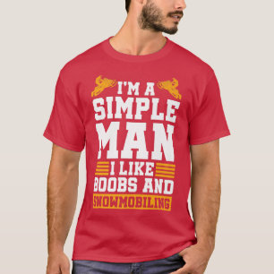 Camiseta Snowmobilers Dormindo Máquina de Neve de inverno S