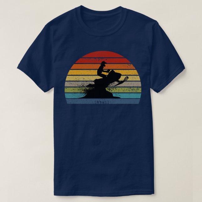 Camiseta Snowmobiling Snowmobile Retro 1 (Frente do Design)