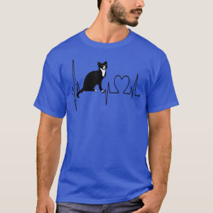 Camiseta Snowshoe Cat Heartbeat EKG Engraçado Adoro A Minha