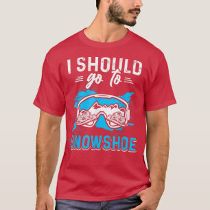 Camiseta Snowshoking Lover Snow Hiker Snowshoeing