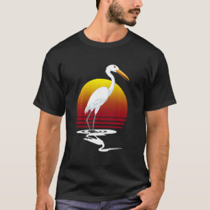 Camiseta Snowy Egret Egretta Thula Graphic Bird Watcher Ani