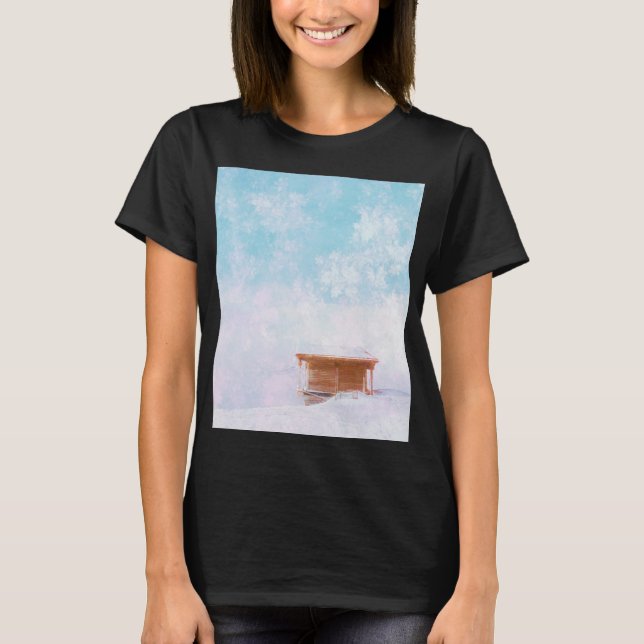Camiseta Snowy Mountain Hut (Frente)