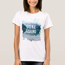 Camiseta Snowy Mountain Lake Partiu a Pesca