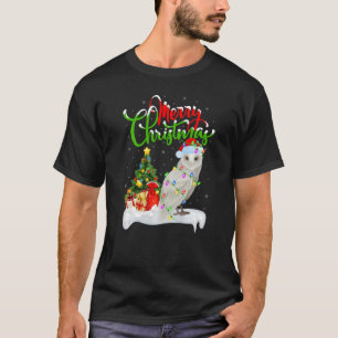 Camiseta Snowy Owl Bird Decorações do Natal Snowy Owl