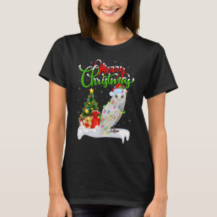 Camiseta Snowy Owl Bird Decorações do Natal Snowy Owl Chris