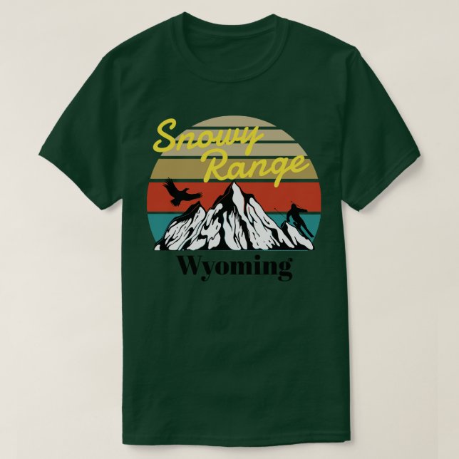 Camiseta Snowy Range ski Wyoming 1 (Frente do Design)