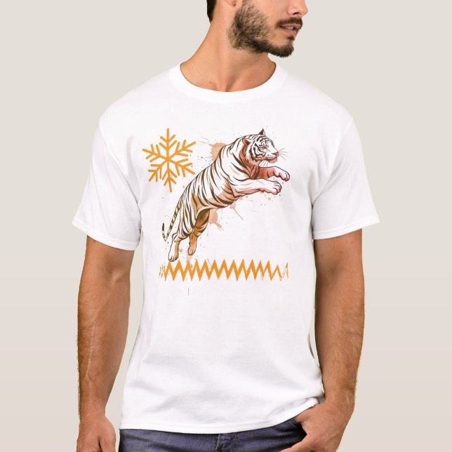 Camiseta snowy tiger (Frente)