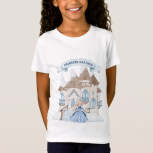 Camiseta Snowy Winter Blonde Princess Castle Birthday