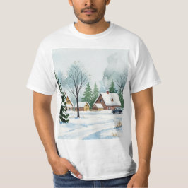 Camiseta Snowy winter landscape