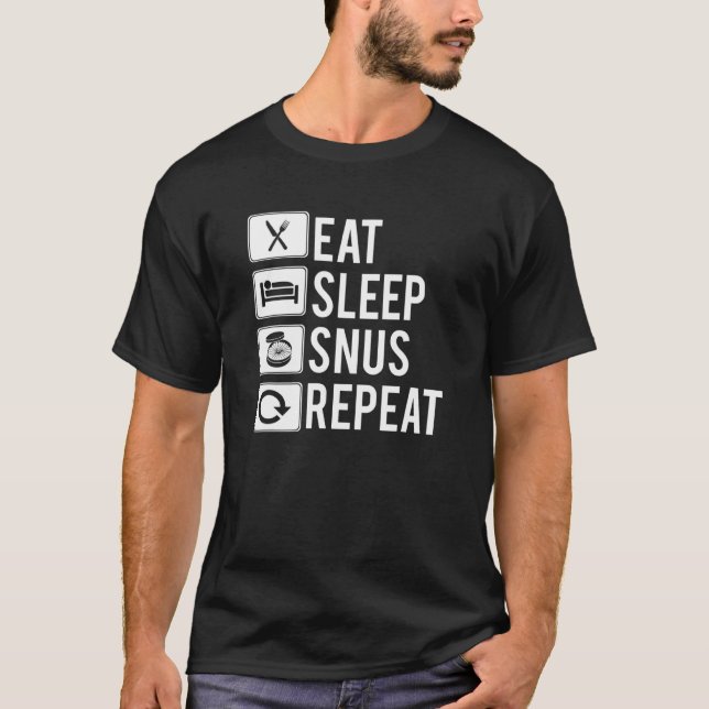 Camiseta Snus  Idea No Smoker Nicotine Smokeless Tobacco (Frente)