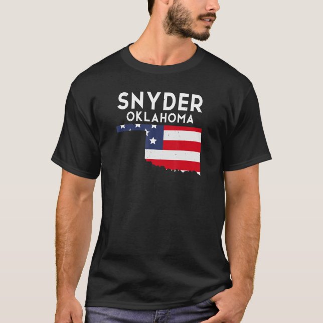 Camiseta Snyder EUA Estado América Viagem Oklahoman (Frente)