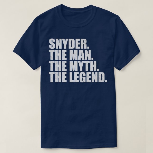 Camiseta Snyder Nome da família Snyder sobrenome Snyder Sny (Frente do Design)