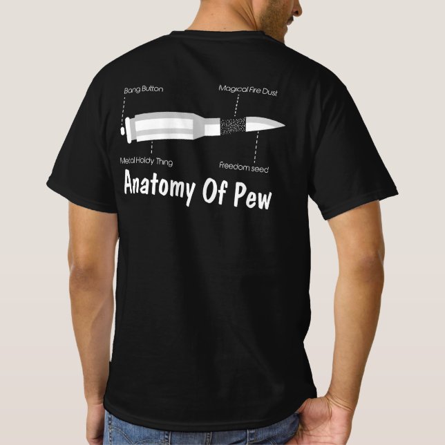 Camiseta Só a dica que prometo anatomia de uma arma suficie (Verso)