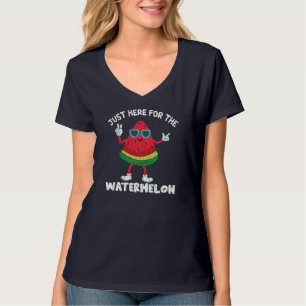 Camiseta Só Aqui Para A Fruta De Verão Engraçado Da Melanci