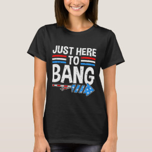 Camiseta Só Aqui Para Bang Shirt Fireworks Celebração 4