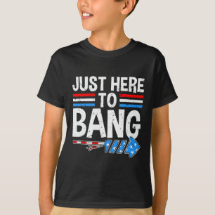 Camiseta Só Aqui Para Bang Shirt Fireworks Celebração 4