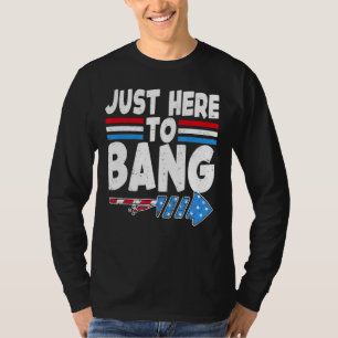 Camiseta Só Aqui Para Bater Fireworks American Flag 4º Do