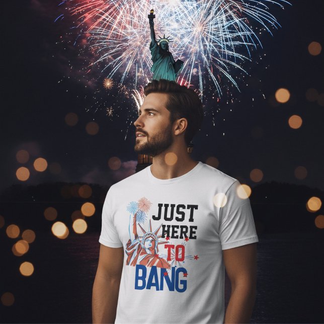 Camiseta Só aqui para bater o gráfico dos fogos de artifíci (Criador carregado)