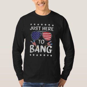 Camiseta Só aqui para o Bang 4 de julho do Patriótico dos f