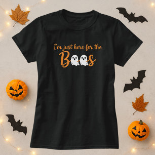 Camiseta Só aqui para o BOS Halloween Ghost Boozy Pun