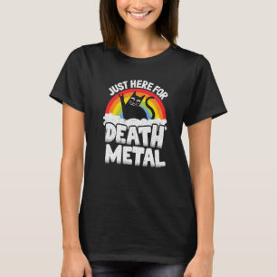Camiseta Só Aqui Para O Gato Pesado De Gótico De Satã De Me