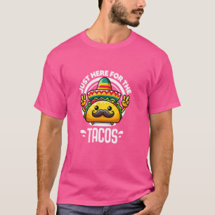 Camiseta Só Aqui Para Os Tacos Taco Terça-Feira Taco Sobre 