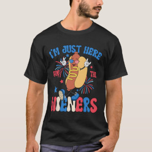 Camiseta Só Aqui Para Os Weiners 4 De Julho Engraçados Quen