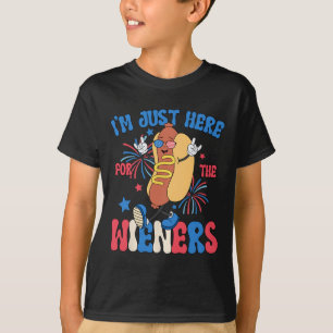 Camiseta Só Aqui Para Os Weiners 4 De Julho Engraçados Quen