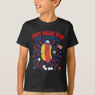 Camiseta Só Aqui Para Os Wieners 4 De Julho Engraçados Quen