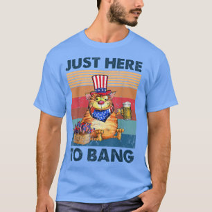 Camiseta Só Aqui Para Pegar Uma Gata Engraçada, Bebida Amer