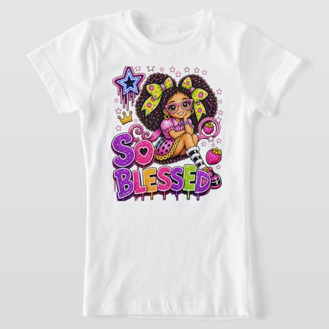 Camiseta So Blessed™ StarBerry | Garota Fofa Morango  (Postura )