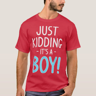Camiseta Só brincando, é uma revelação de gênero