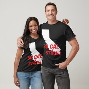 Camiseta SO CAL FORTE Vermelho Wht CA Coração Sólido