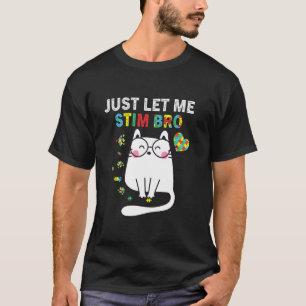 Camiseta Só Deixem-me Estimular Irmão Desenho de Gato Autis