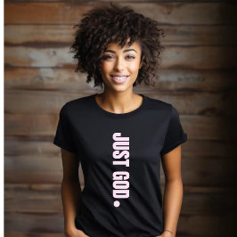 Camiseta Só Deus. -Cor de Rosa