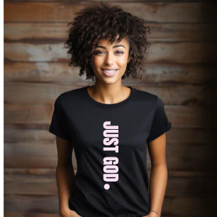 Camiseta Só Deus. -Cor de Rosa