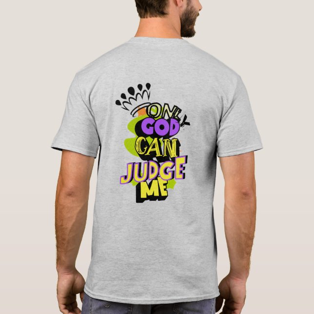 Camiseta Só Deus Pode Me Julgar Grafite Coroa (Verso)