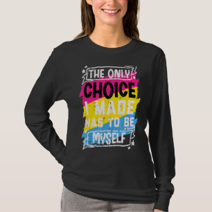 Camiseta Só Escolhi Ser Eu Mesmo Orgulho Pan Pansexual F