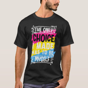 Camiseta Só Escolhi Ser Eu Mesmo Orgulho Pan Pansexual F
