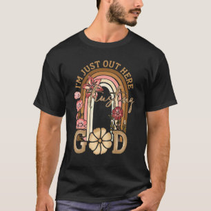 Camiseta Só estou aqui confiando em Deus, um Jesus cristão