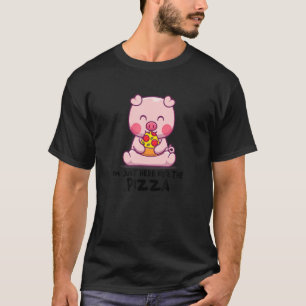 Camiseta Só estou aqui para a pizza, só piza e porco.