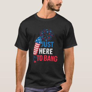 Camiseta Só estou aqui para bater a bandeira americana em 4