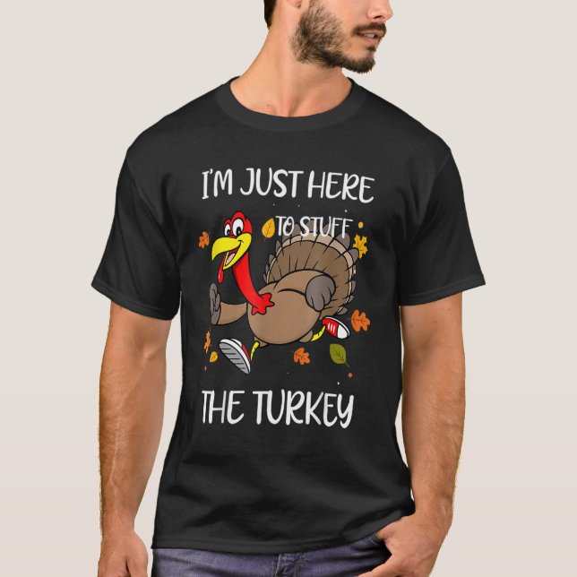 Camiseta Só estou aqui para Coisas O Retro Thanksgivi (Frente)