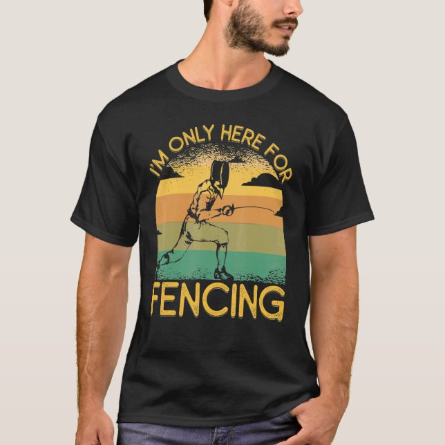 Camiseta Só estou aqui para esgrima (Frente)