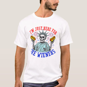 Camiseta Só Estou Aqui Para O Cachorro Quente No Dia 4 De J