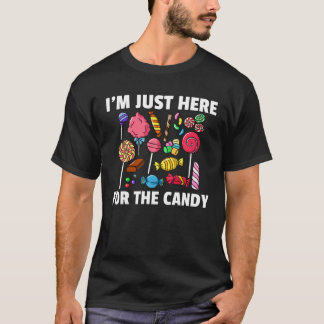 Camiseta Só estou aqui para o doce doce de pirulito.